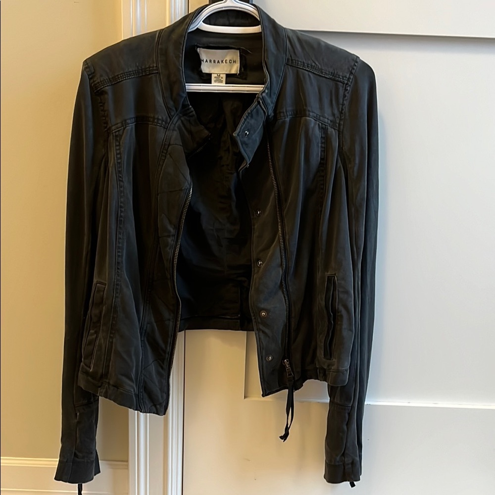 Anthropologie Black Women's motorcycle style Jacket